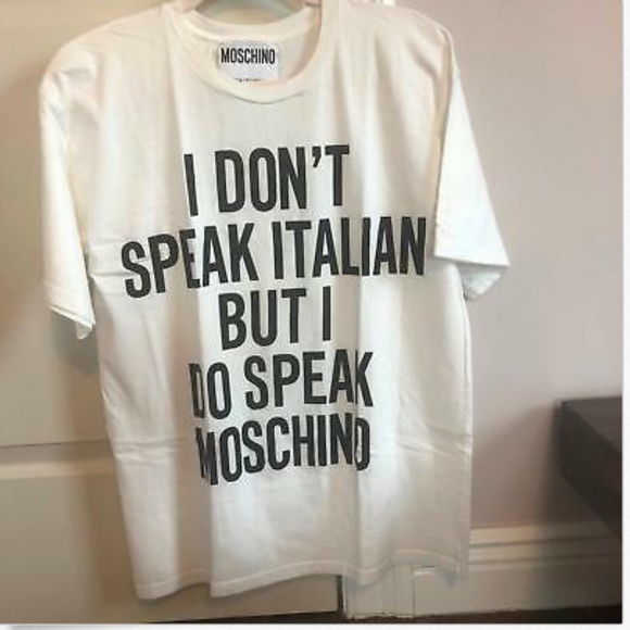 Moschino Tops - MOSCHINO Couture Milano White Graphic T-shirt SZ S